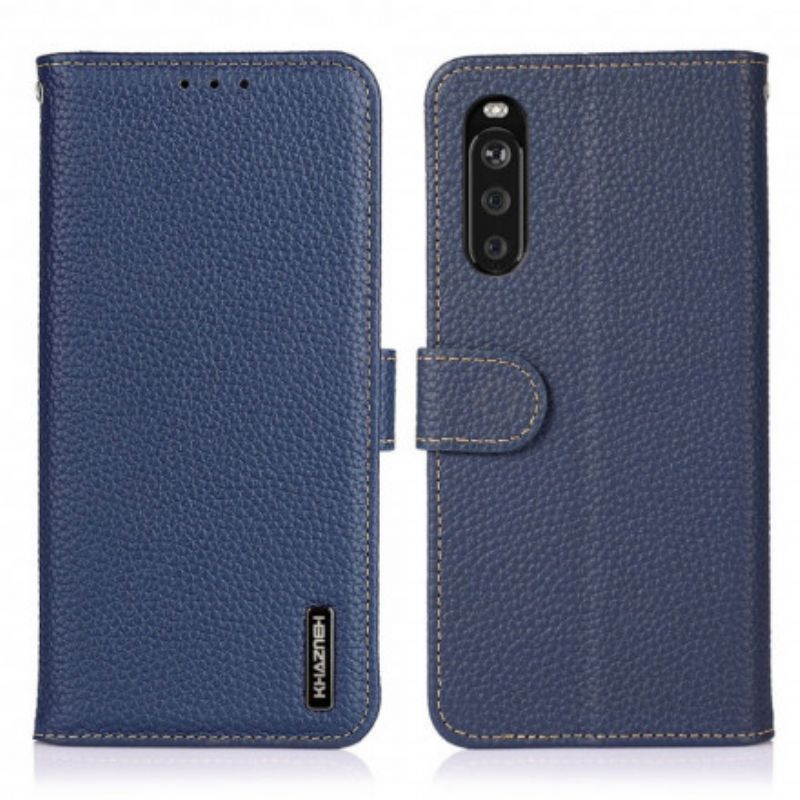 Lærdeksel Folio Deksel Sony Xperia 10 Iii Lychee Leather Khazneh