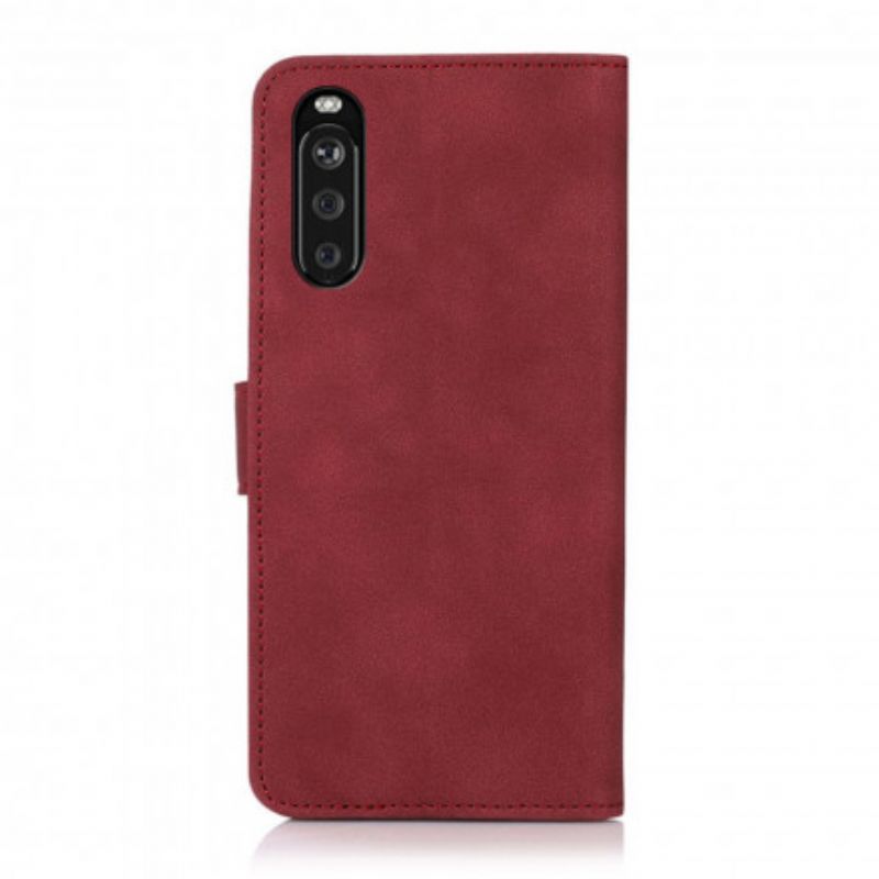 Lærdeksel Folio Deksel Sony Xperia 10 Iii Skinneffektmote Khazneh