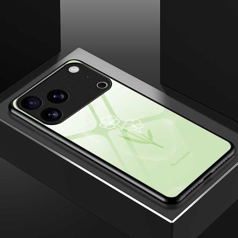 Deksel iPhone 17 Pro Max Blomster I Herdet Glass