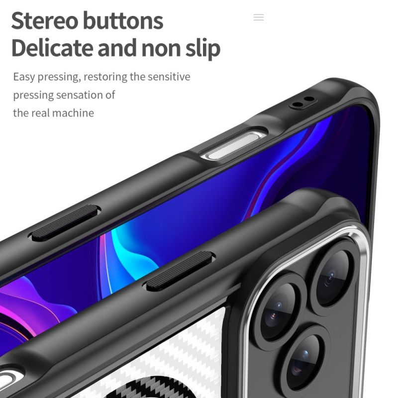 Deksel iPhone 17 Pro Max Magsafe-kompatibel Gjennomsiktig Karbonfiber