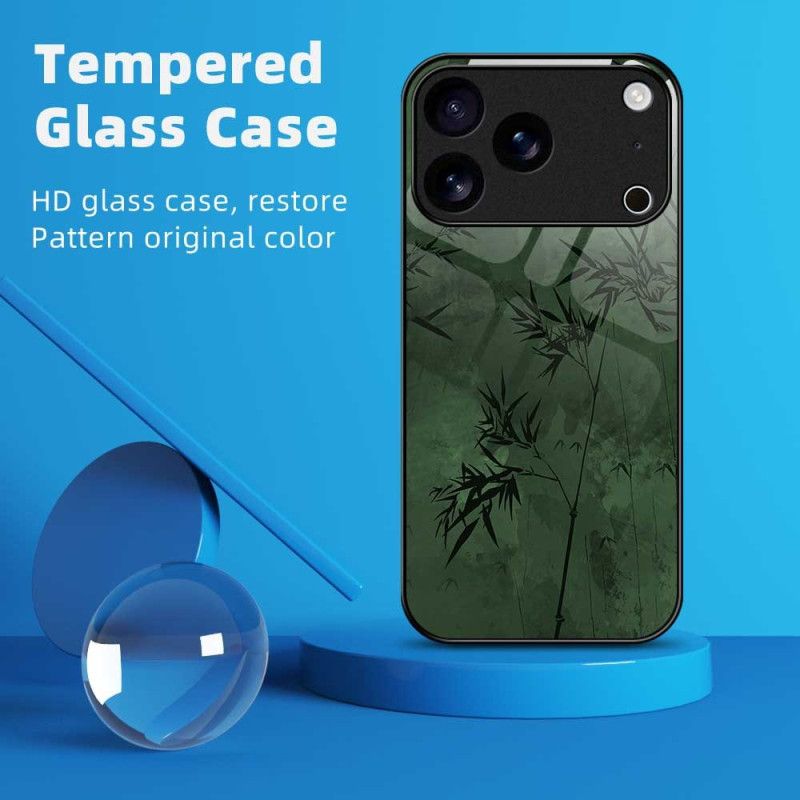 Deksel iPhone 17 Pro Max Mobildeksel Blomsterblekk I Herdet Glass