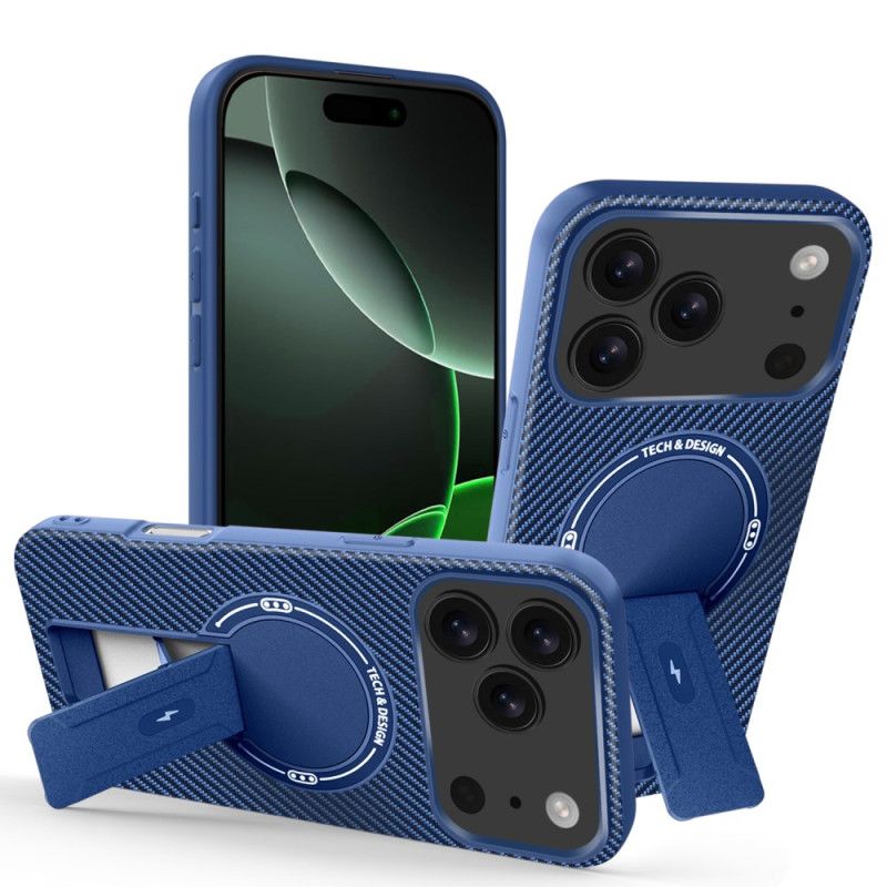 Deksel iPhone 17 Pro Max Mobildeksel Karbonfibertekstur Med Støtte