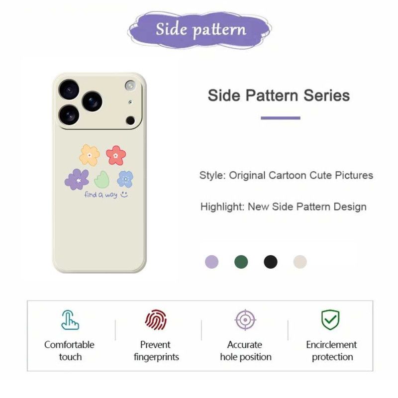 Deksel iPhone 17 Pro Max Små Blomster Beskyttelse Deksel