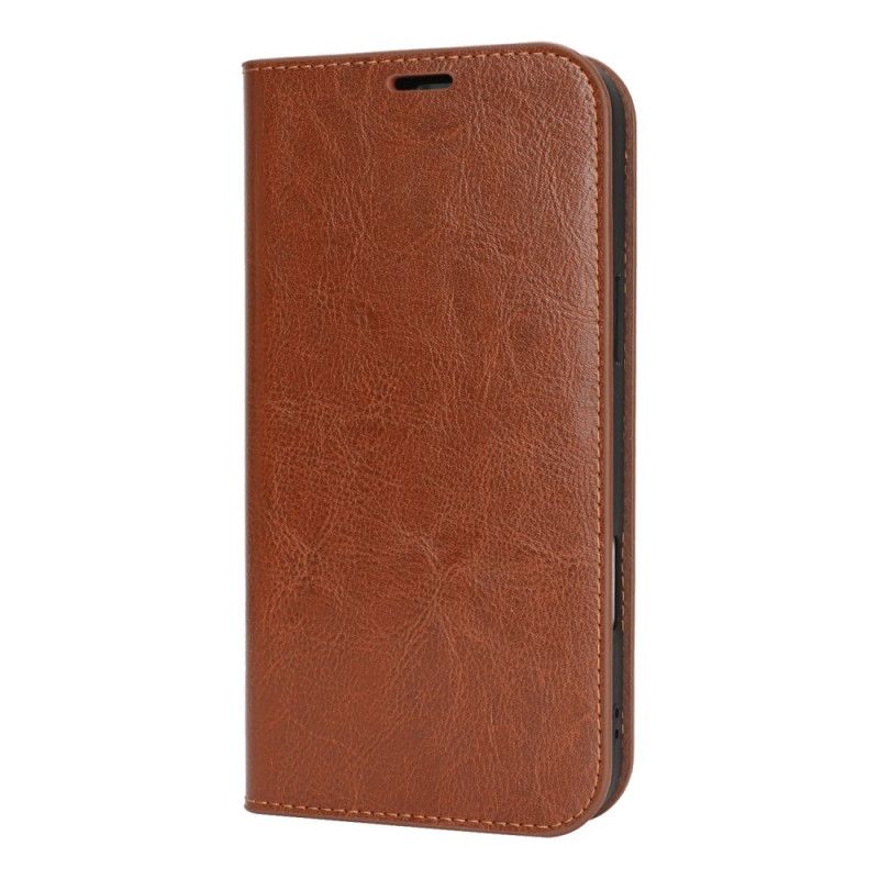 Folio Deksel iPhone 17 Pro Max Ekte Skinn Beskyttelse Deksel