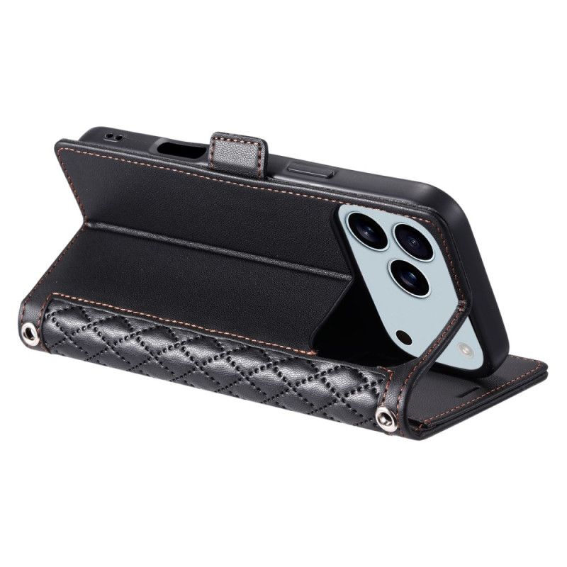 Folio Deksel iPhone 17 Pro Max Klassisk Quiltet