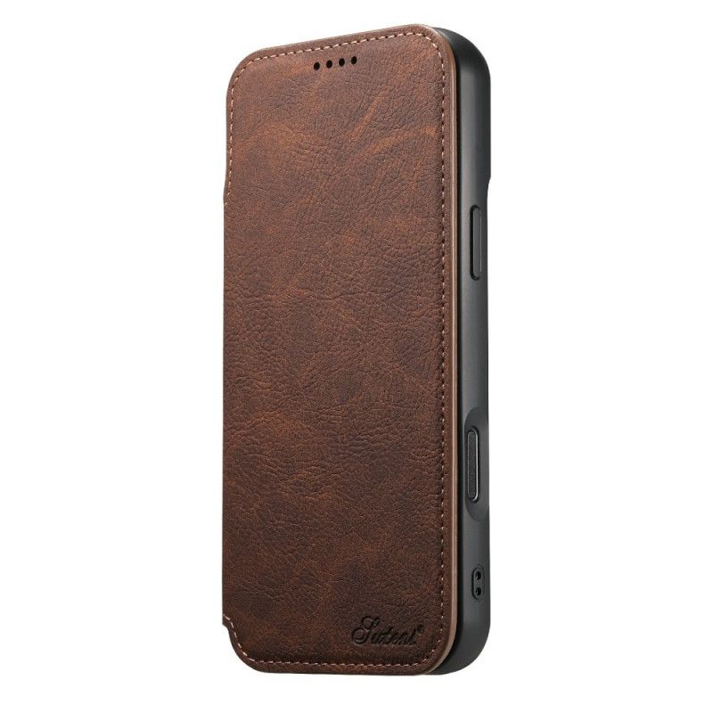 Folio Deksel Lær iPhone 17 Pro Max Magsafe-kompatibel Suteni