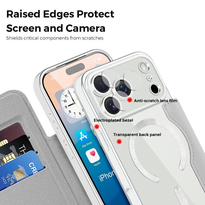 Folio Deksel Til iPhone 17 Pro Max Magsafe-kompatibel Vattert