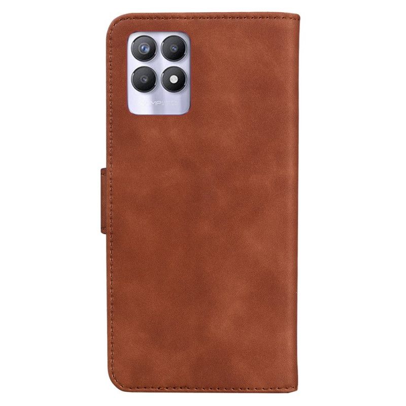 Folio Deksel Til Realme 8i Skin-touch Butterfly