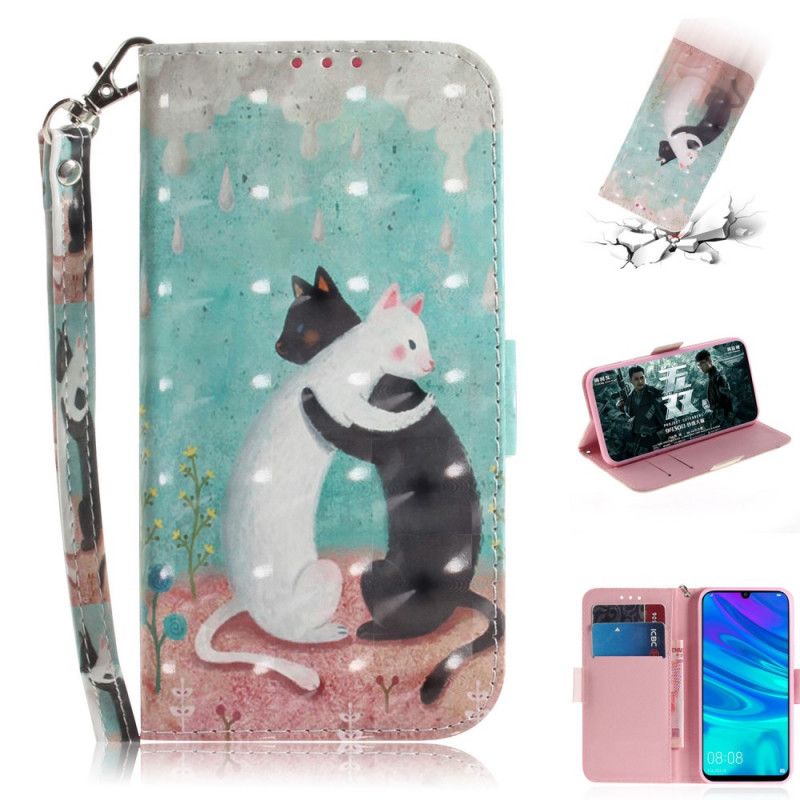 Folio Deksel Huawei P Smart 2019 Kattevenner Med Tanga Anti-fall