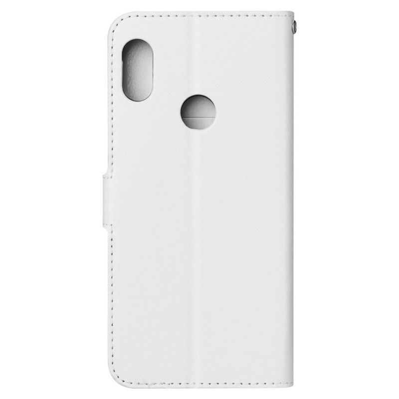 Lærdeksel Folio Deksel Huawei P Smart 2019 Svart Mobildeksel Klasse Skinneffekt