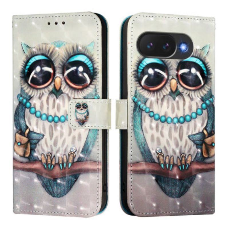 Folio Deksel Google Pixel 10a Grå Ugle Beskyttelse Deksel