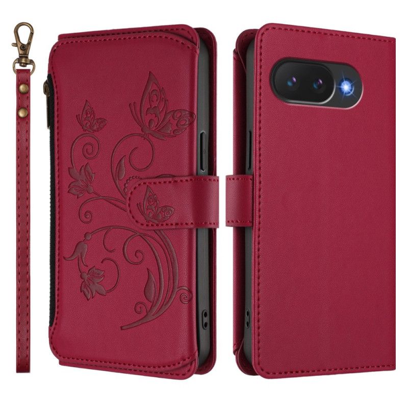 Folio Deksel Google Pixel 10a Lommebok Med Blomsterdesign