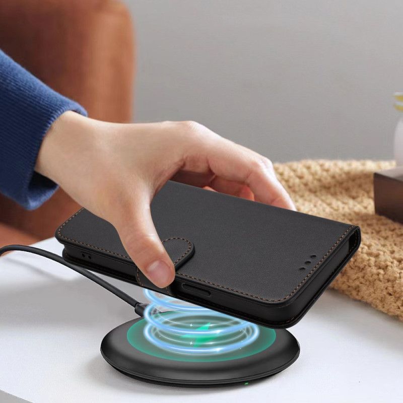 Folio Deksel Til Google Pixel 10a Ensfarget Kunstskinn Med Stropp