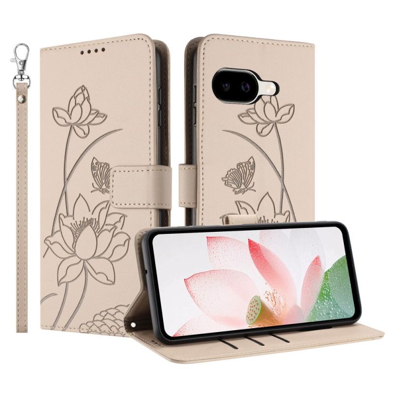 Folio Deksel Til Google Pixel 10a Lotusmønsterrem