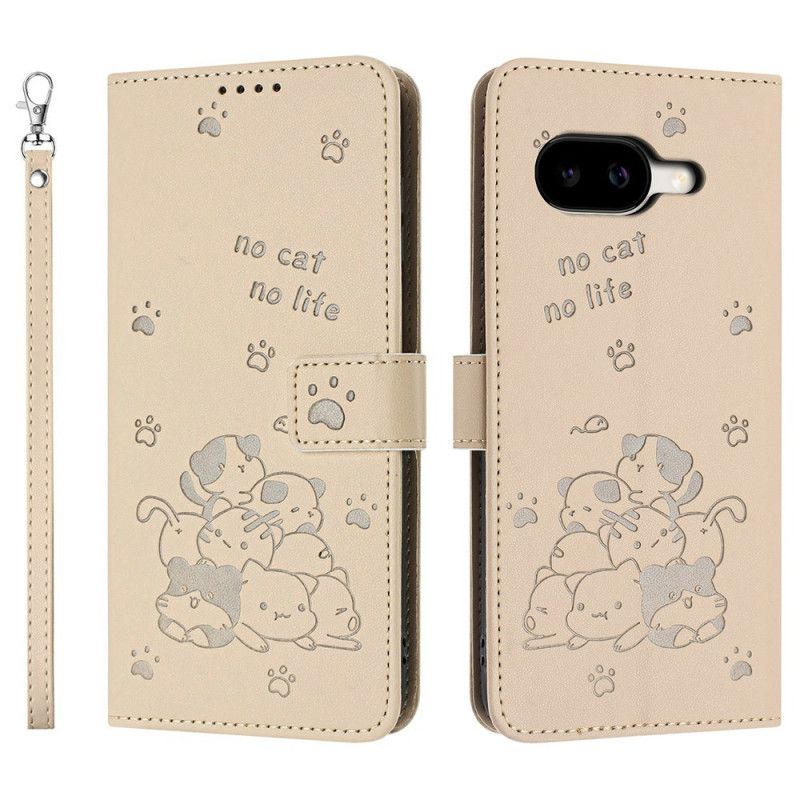 Folio Deksel Til Google Pixel 10a Trykt Kattemønster