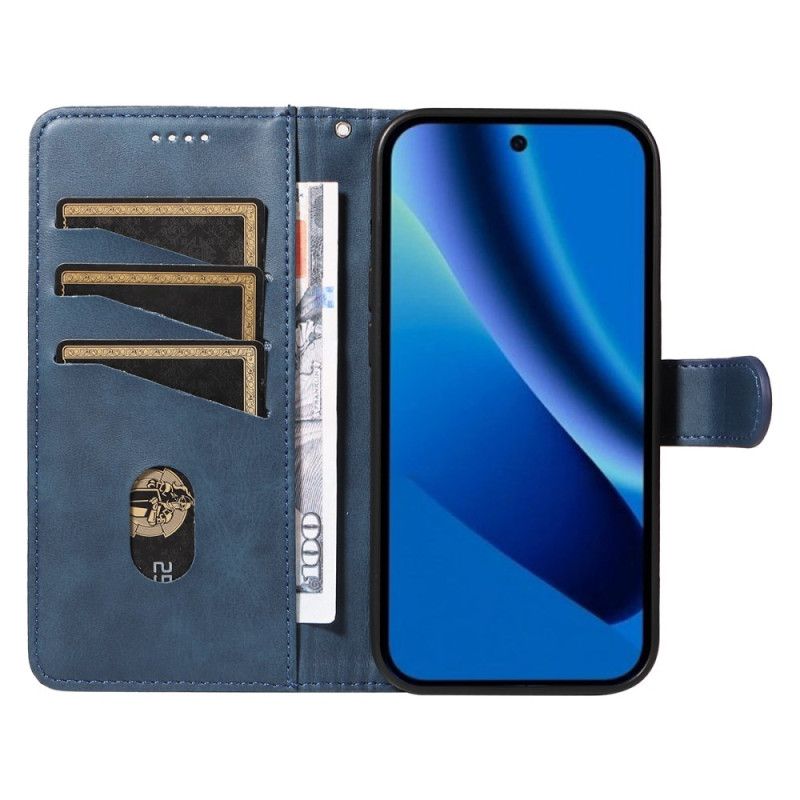 Lærdeksel Folio Deksel Google Pixel 10a Mobildeksel Graverte Linjer