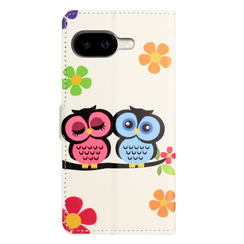 Lærdeksel Folio Deksel Google Pixel 10a Mobildeksel Par Ugler