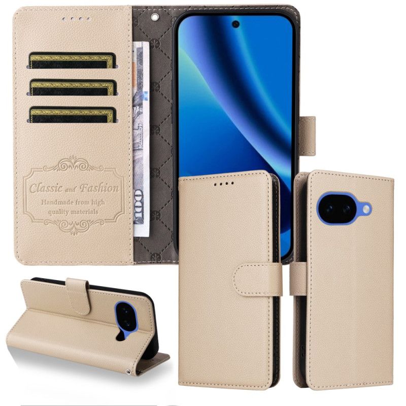 Lærdeksel Folio Deksel Google Pixel 10a Mobildeksel Rfid-blokkering