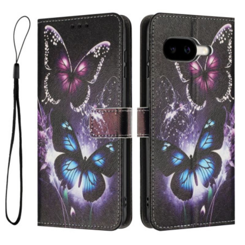 Lærdeksel Folio Deksel Google Pixel 10a Mobildeksel To Sommerfugler