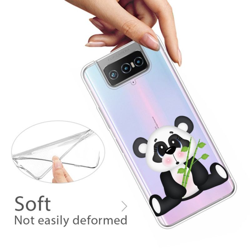 Deksel Asus Zenfone 7 / 7 Pro Gjennomsiktig Trist Panda