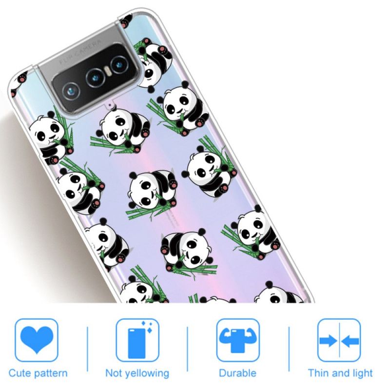 Deksel Asus Zenfone 7 / 7 Pro Mobildeksel Små Pandaer