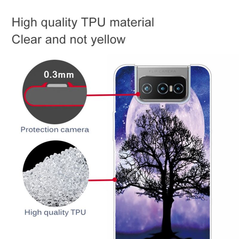 Deksel Asus Zenfone 7 / 7 Pro Mobildeksel Tre Og Måne