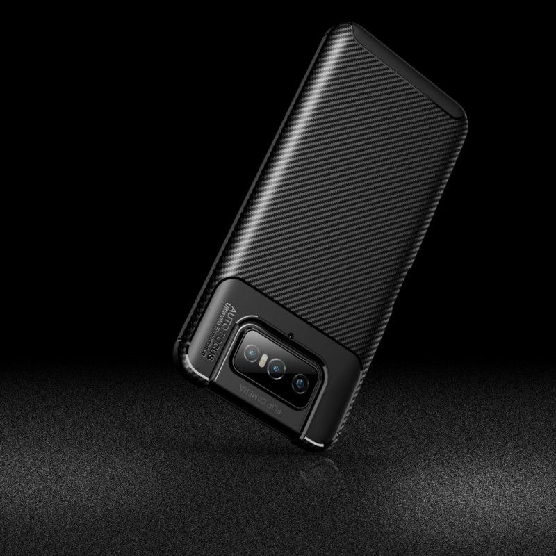 Deksel Asus Zenfone 7 / 7 Pro Svart Fleksibel Karbonfiber