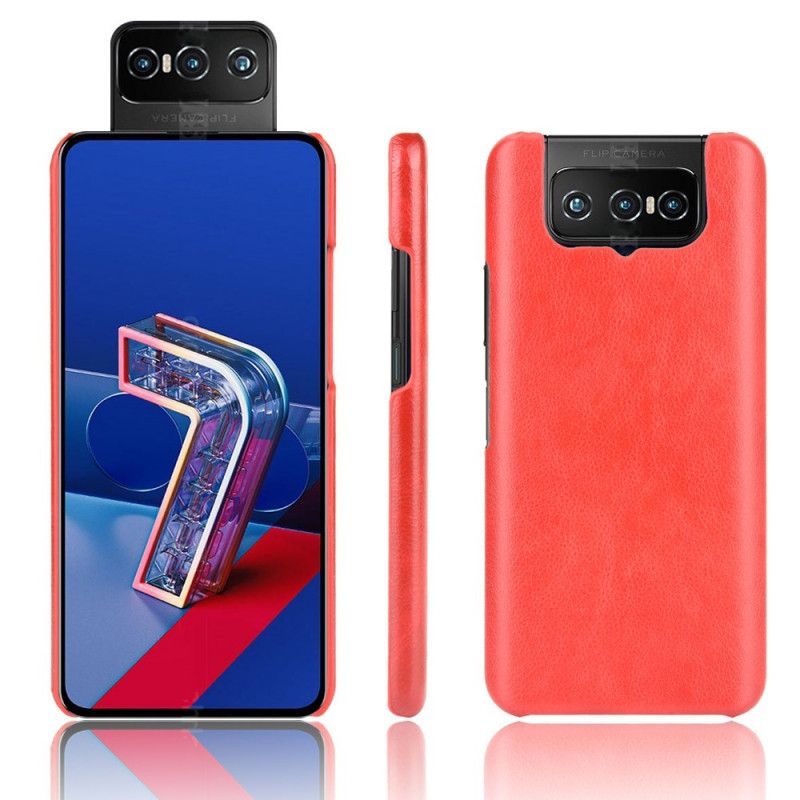 Deksel Asus Zenfone 7 / 7 Pro Svart Mobildeksel Litchi-Effekt