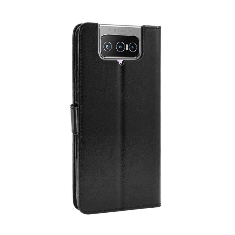 Folio Deksel Asus Zenfone 7 / 7 Pro Svart Prangende Kunstlær