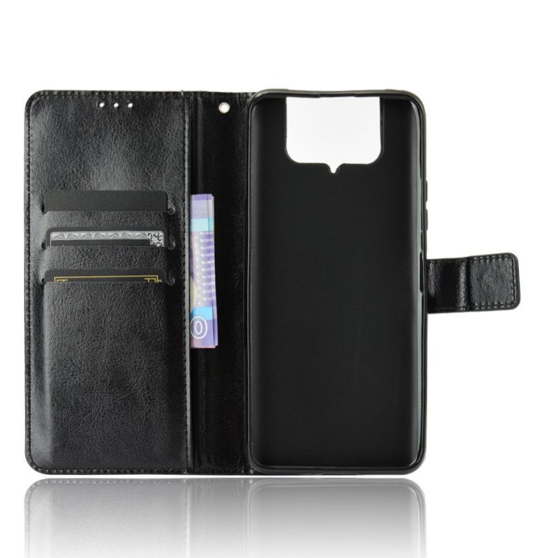 Folio Deksel Asus Zenfone 7 / 7 Pro Svart Prangende Kunstlær