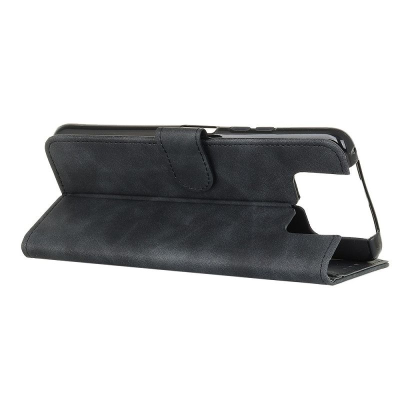 Lærdeksel Folio Deksel Asus Zenfone 7 / 7 Pro Svart Mobildeksel Vintage Khazneh-Skinneffekt
