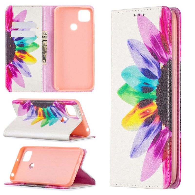 Folio Deksel Xiaomi Redmi 9C Akvarellblomst