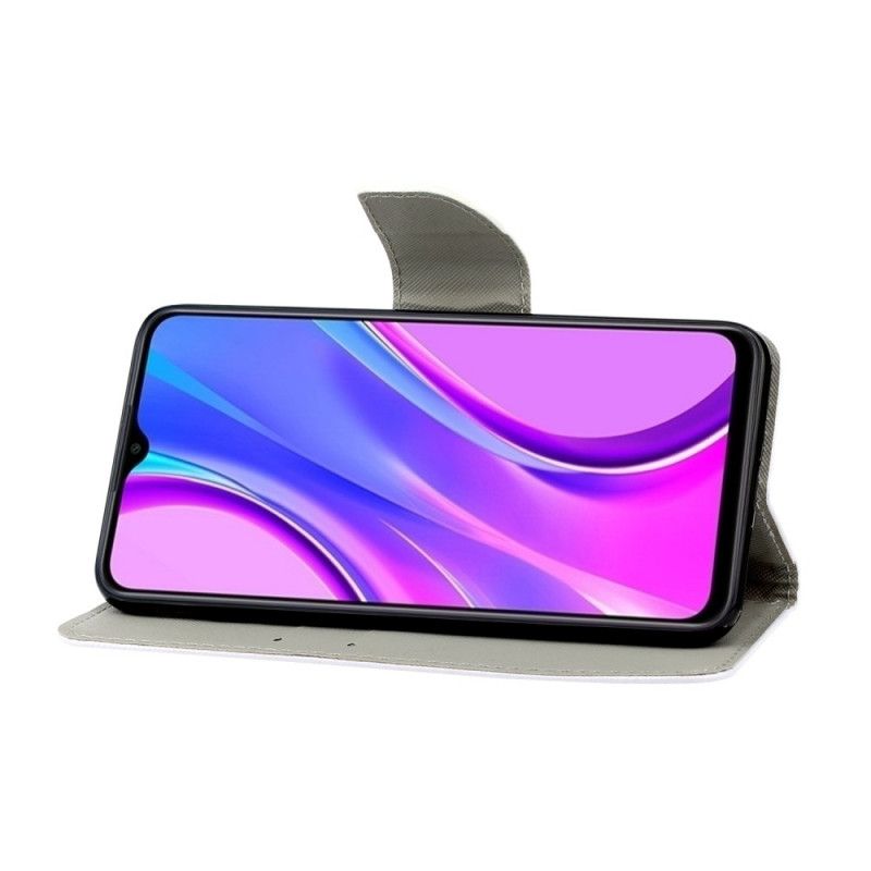 Lærdeksel Folio Deksel Xiaomi Redmi 9C Mobildeksel Tanga Tusenfryd