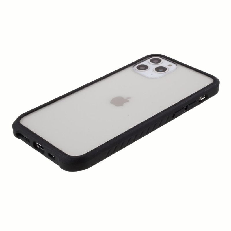 Deksel for iPhone 11 Pro Max Herdet Glass Og Silikon Med Silfilm