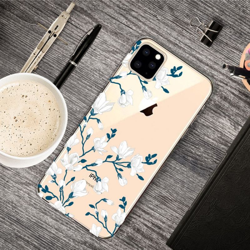 Deksel iPhone 11 Pro Max Hvite Blomster