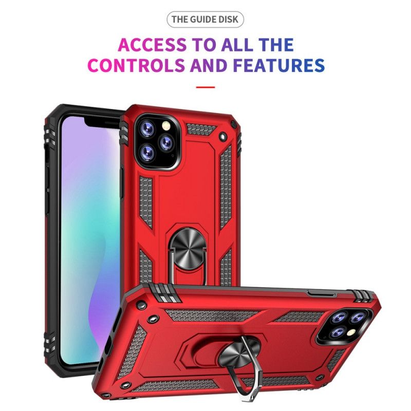 Deksel iPhone 11 Pro Max Svart Premium Ring Anti-fall