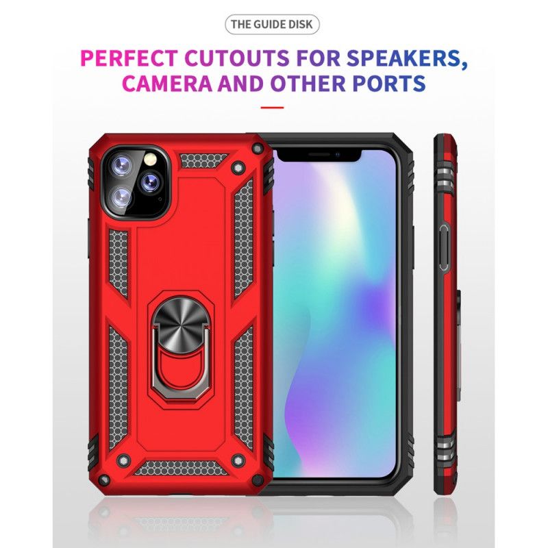 Deksel iPhone 11 Pro Max Svart Premium Ring Anti-fall