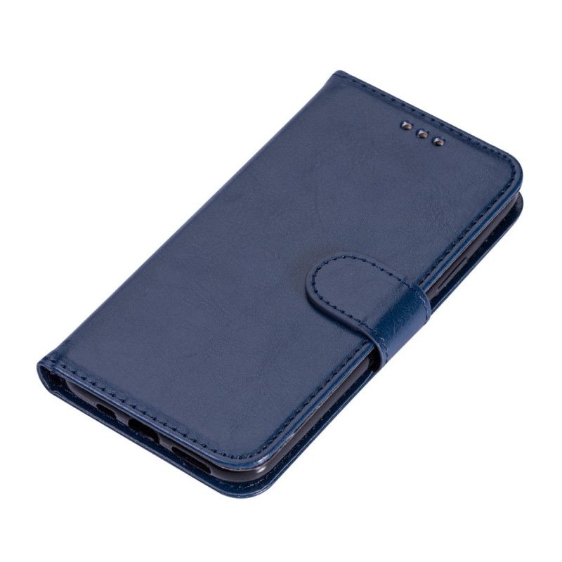 Folio Deksel for iPhone 11 Pro Max Svart Skinneffekt Med Tanga