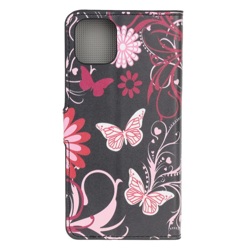 Folio Deksel iPhone 11 Pro Max Lyseblå Demente Sommerfugler