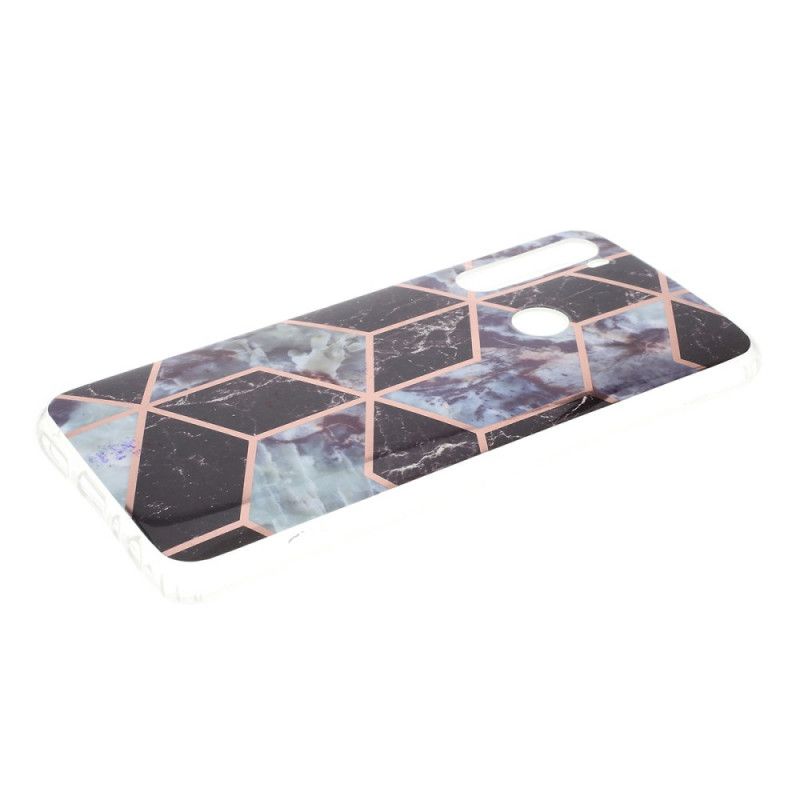 Deksel Xiaomi Redmi Note 8 Svart Marmorfarget Geometri