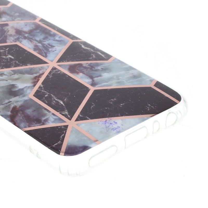 Deksel Xiaomi Redmi Note 8 Svart Marmorfarget Geometri