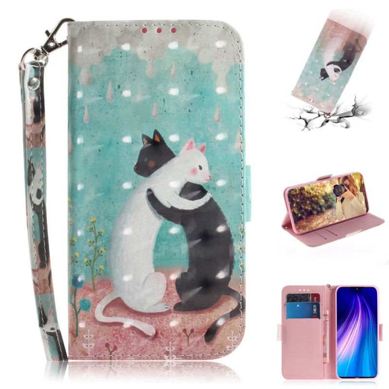 Folio Deksel for Xiaomi Redmi Note 8 Strengkattevenner