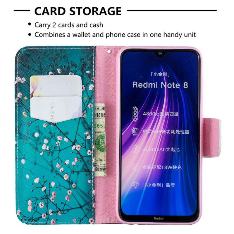 Folio Deksel Xiaomi Redmi Note 8 Blomstrende Tre