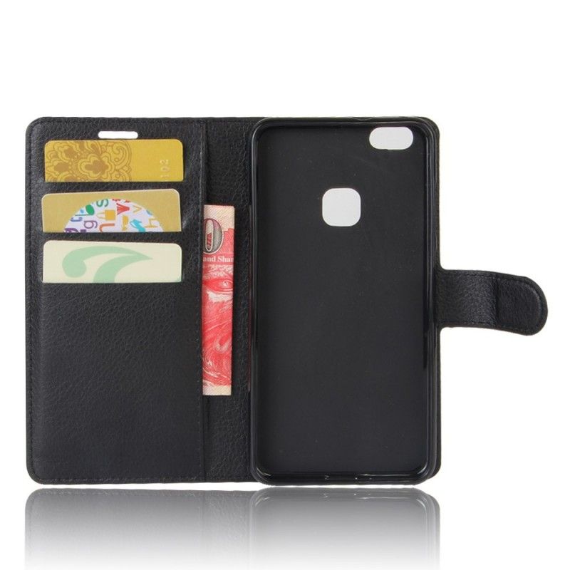 Folio Deksel for Huawei P10 Lite Svart Skinneffekt