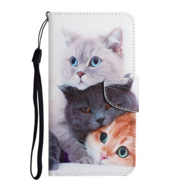 Folio Deksel Til Samsung Galaxy A54 5G Tales Of Cats With Lanyard