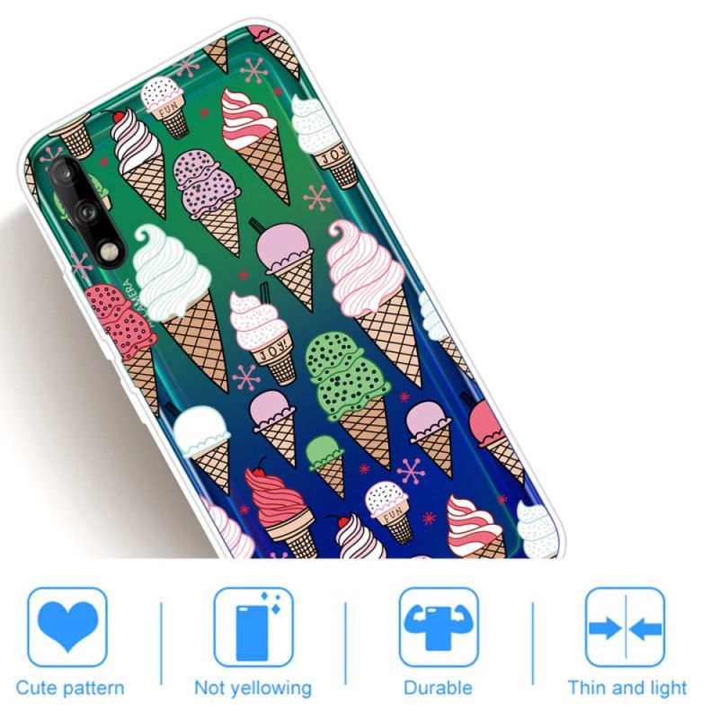 Deksel Huawei P40 Lite E / Y7p Farget Kremis Anti-fall