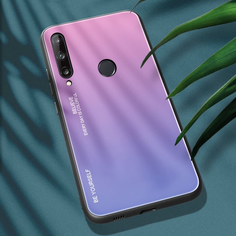 Deksel Huawei P40 Lite E / Y7p Rød Vær Deg Selv Herdet Glass Beskyttelse