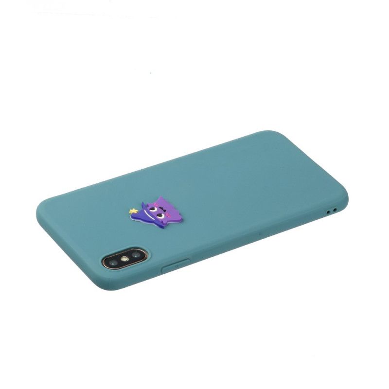 Deksel iPhone X Hvit Silikon Morsom Dyrelogo