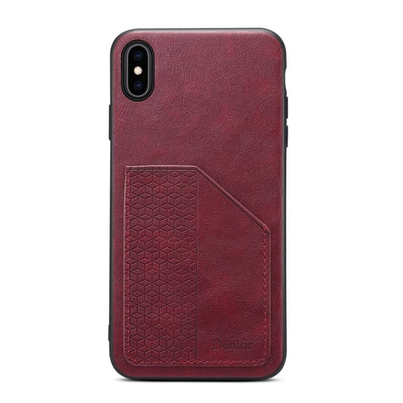 Deksel iPhone X Svart Denior Kortholder