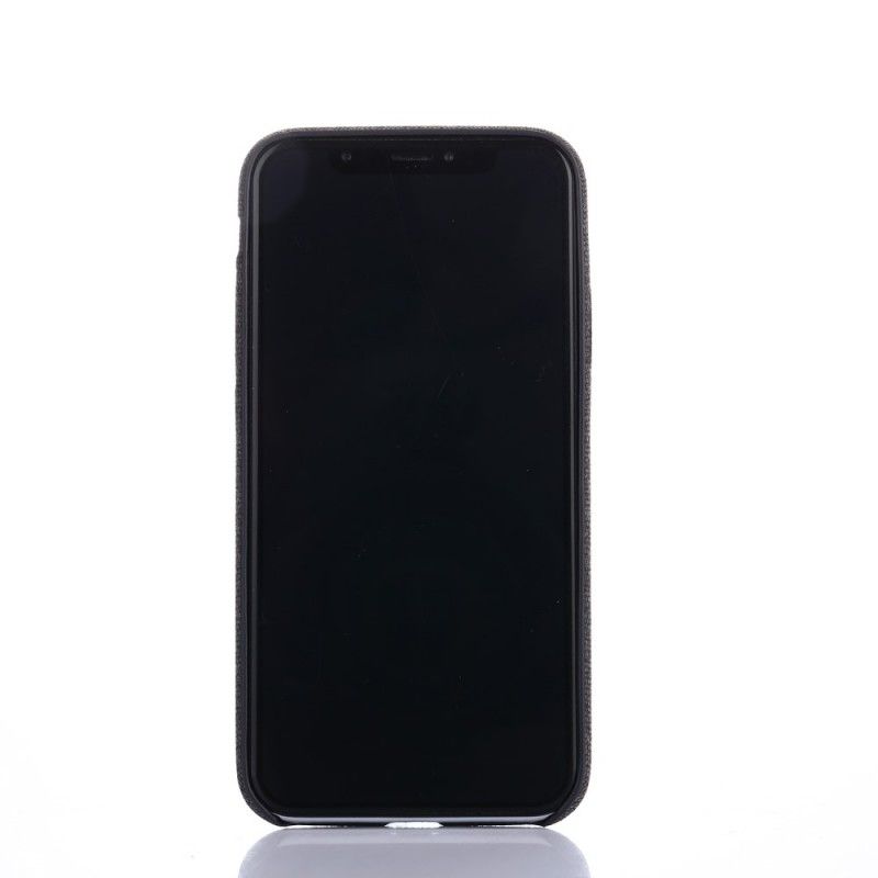 Deksel iPhone X Svart Elegant Stoff
